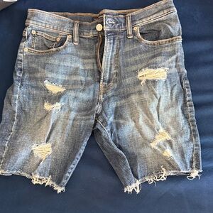 Lucky Brand Distressed Light Blue Denim Shorts